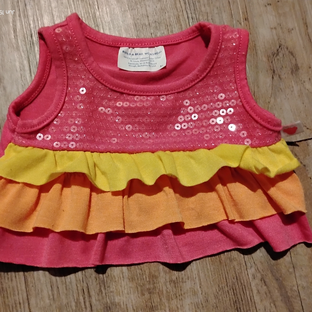 Pink and Yellow Sequin Kids Top